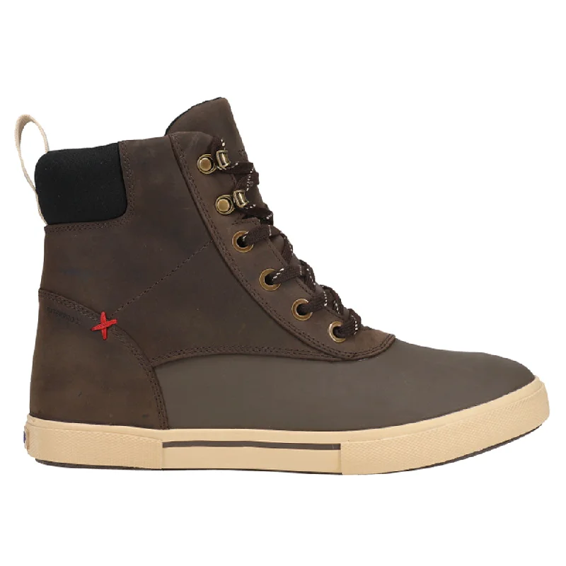 Minimal Edge Leather Ankle Deck Lace Up Boots