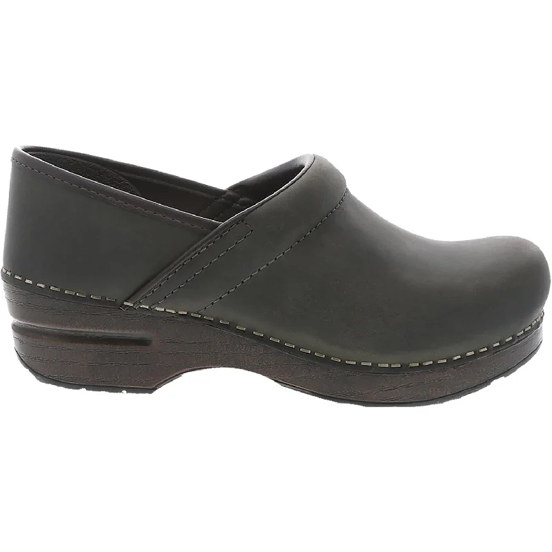 Statement Elegance Women's Dansko Professional Clog Moss Oiled Pull Up Leather