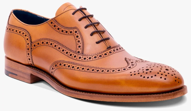 Elevated Design Barker Blenden Brogue Shoe - Cedar Calf