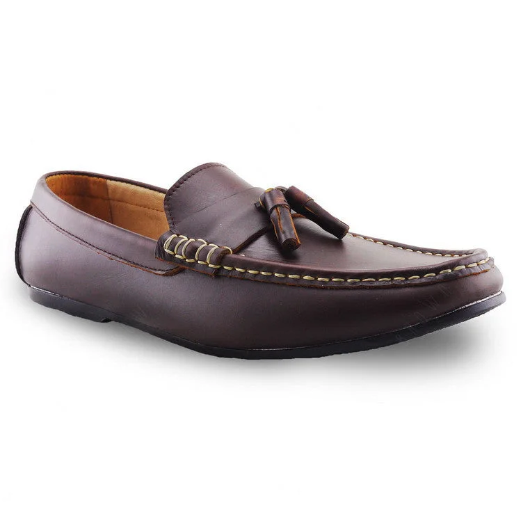 City Chic Comfy Tassel Loafer Classy Oil Tanned Brandy Brown