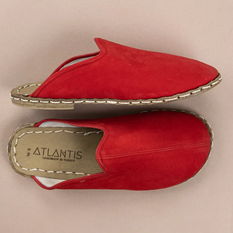 Elegant Statement Men's Red Barefoot Slippers