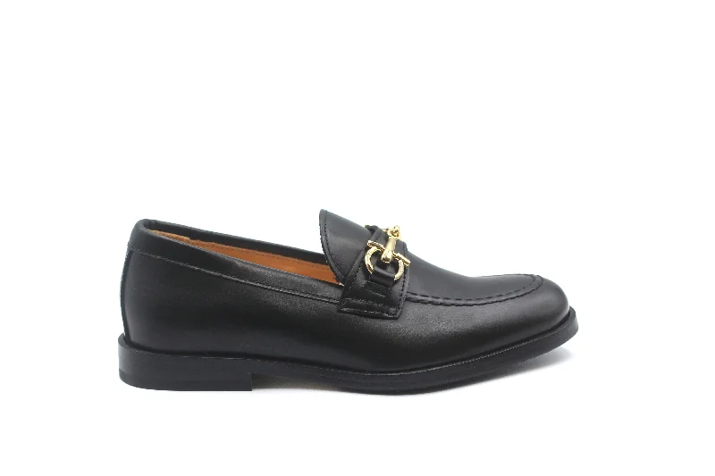 Contemporary Twist Rondinella Black Buckle Dress Shoe
