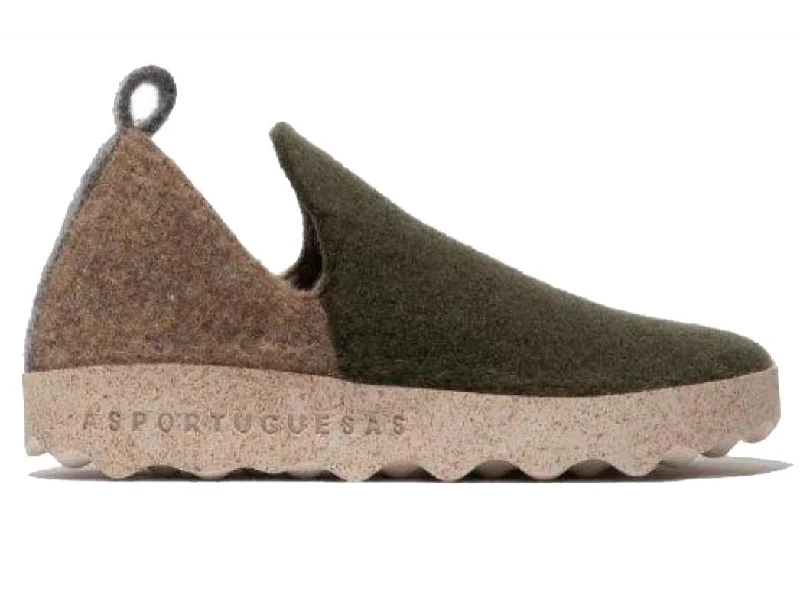 Urban Flair ASPORTUGUESAS Women Slippers 'City', green taupe