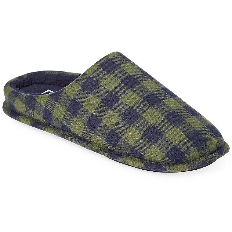 Runway Ready Club Room Mens Flannel Comfort Slide Slippers