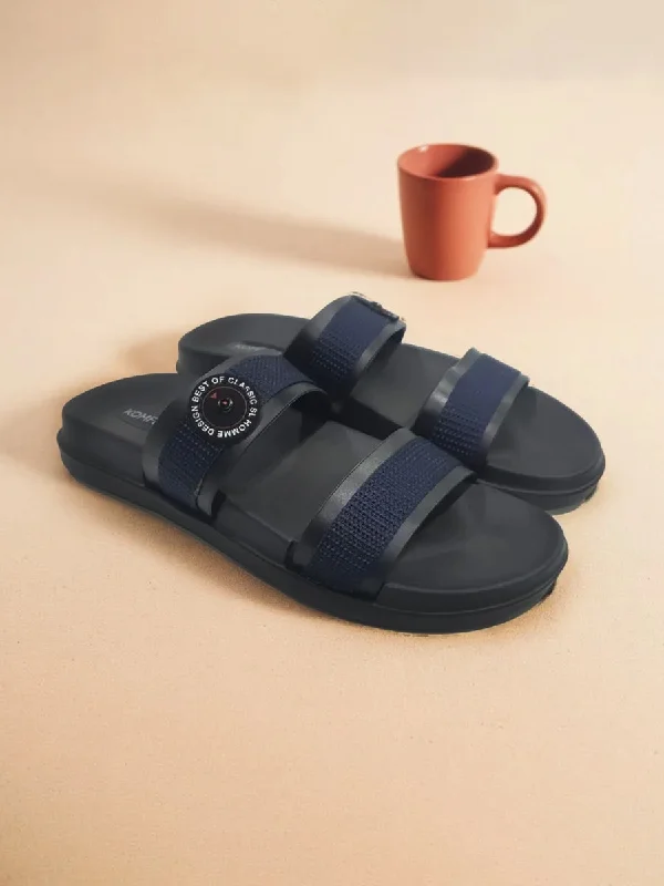 Ultra Sleek Blue Summer Slippers for Men