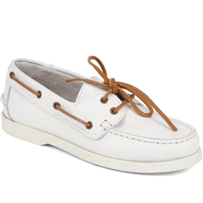 Glam Statement Patrizia Leather Boat Shoes - PATRIZIA / 322 369