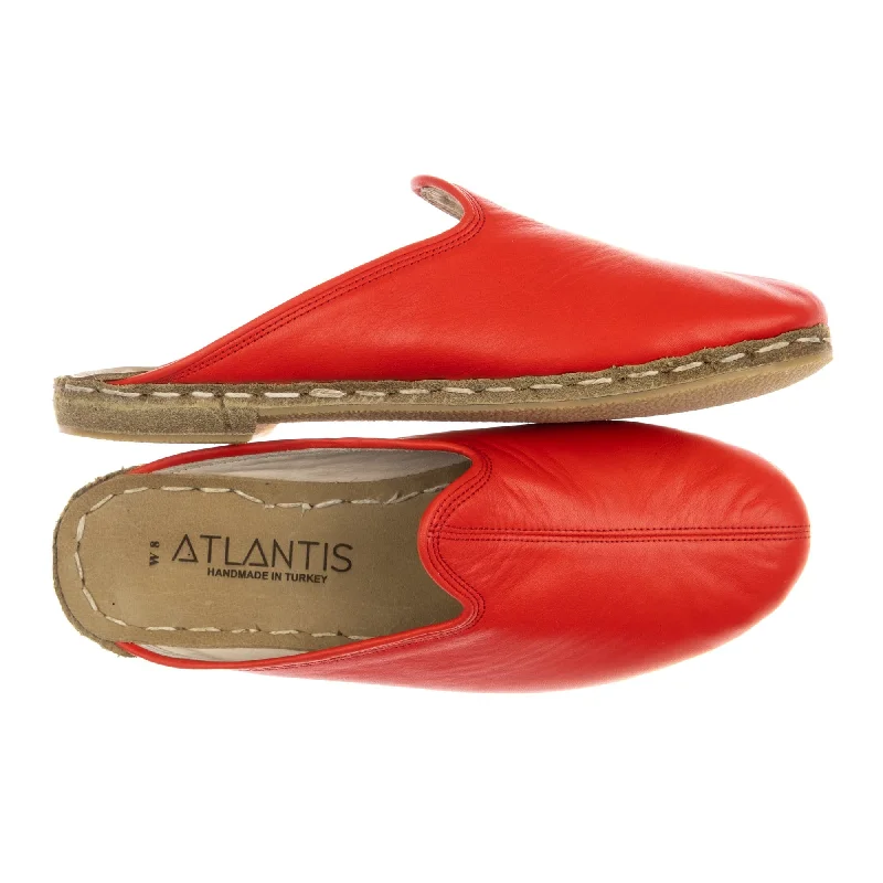 Timeless Allure Men's Red Slippers
