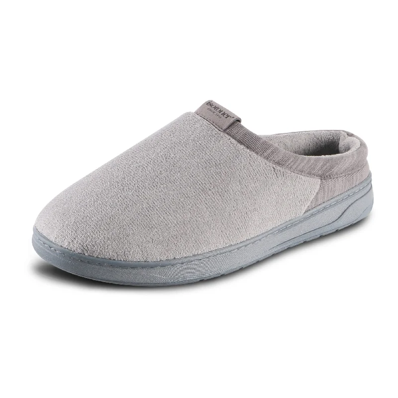 Soft Texture Men's Microterry Jake Clog Slipper with Gel Infused Memory Foam