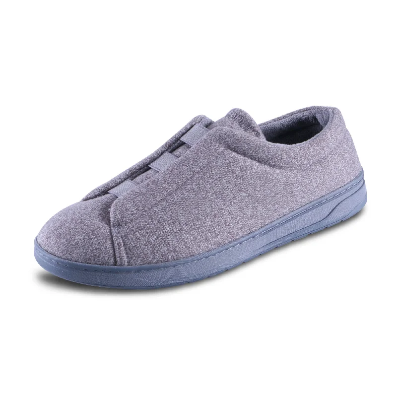 Luxe Influence Men's Heathered Knit Brady Closed Back Slipper with Gel Infused Memory Foam
