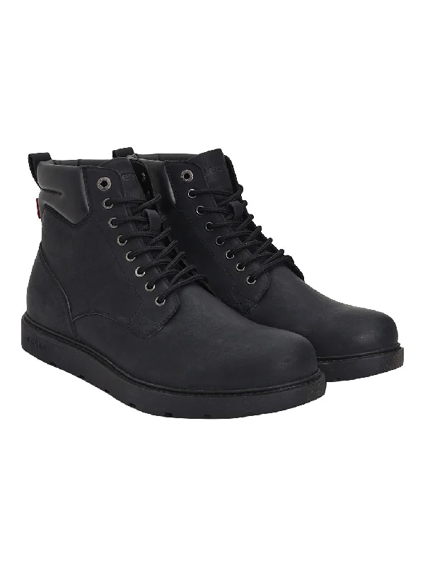 Aesthetic Appeal Men's Black Solid Boots