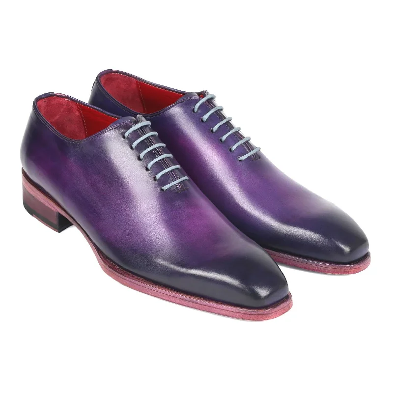 Seasonal Trend Paul Parkman 044PRP Men's Shoes Purple Calf-Skin Leather Wholecut Oxfords (PM6309)