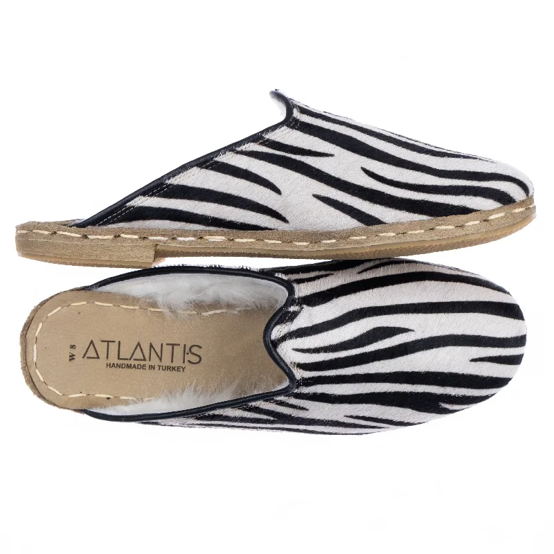 Minimal Statement Men's Zebra Shearlings