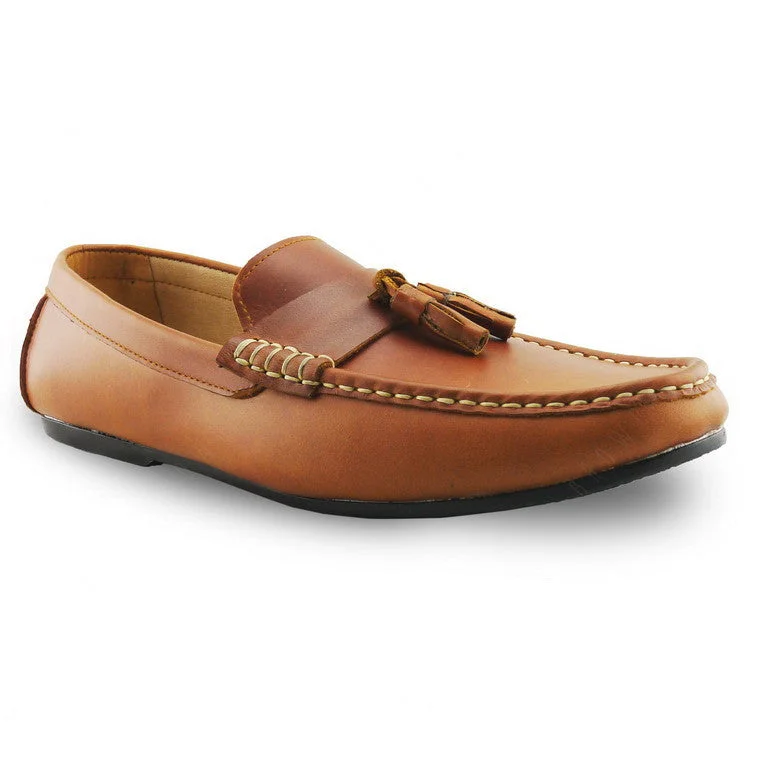 Street Style Comfy Tassel Loafer Classy Oil Tanned Toffee Tan