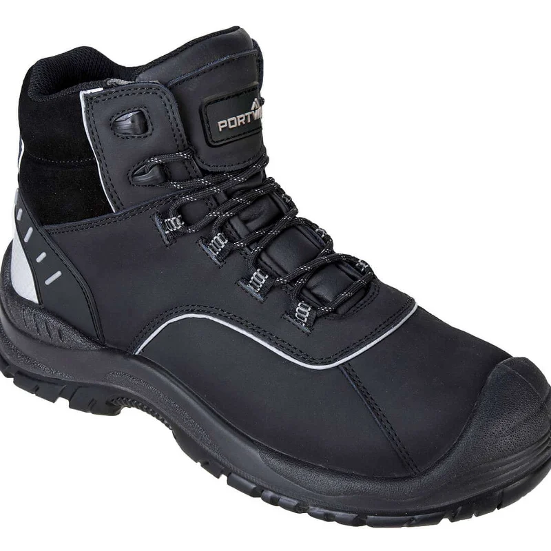 Monochrome Appeal Portwest Composite Action Leather Ankle Boot S3L FO SR