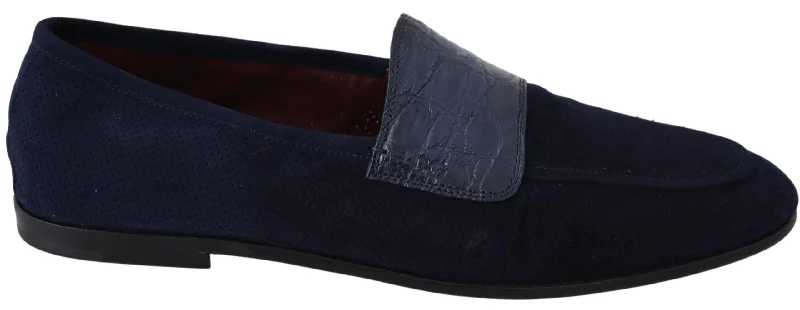 Fashion Forward Dolce & Gabbana Elegant  Suede Leather Men's Loafers