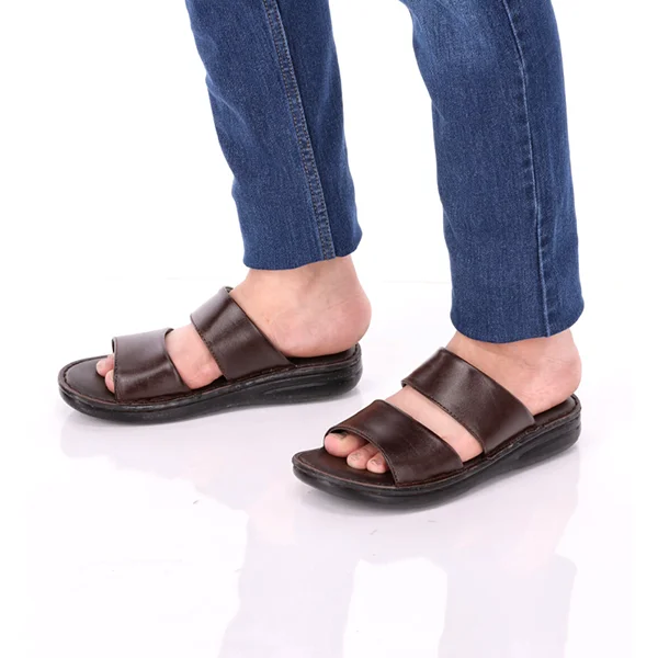Contemporary Twist Brown medicated slippers