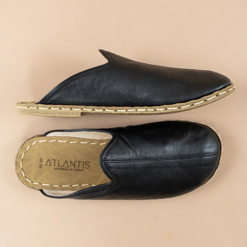 Sumptuous Finish Men's Black Barefoot Slippers