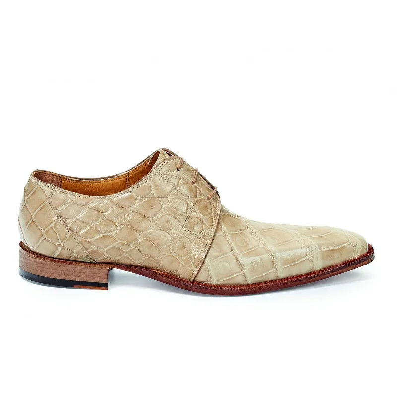 Graceful Poise Mauri Men's Shoes Alligator Champagne Oxfords Art 53127/2 (MA4655)