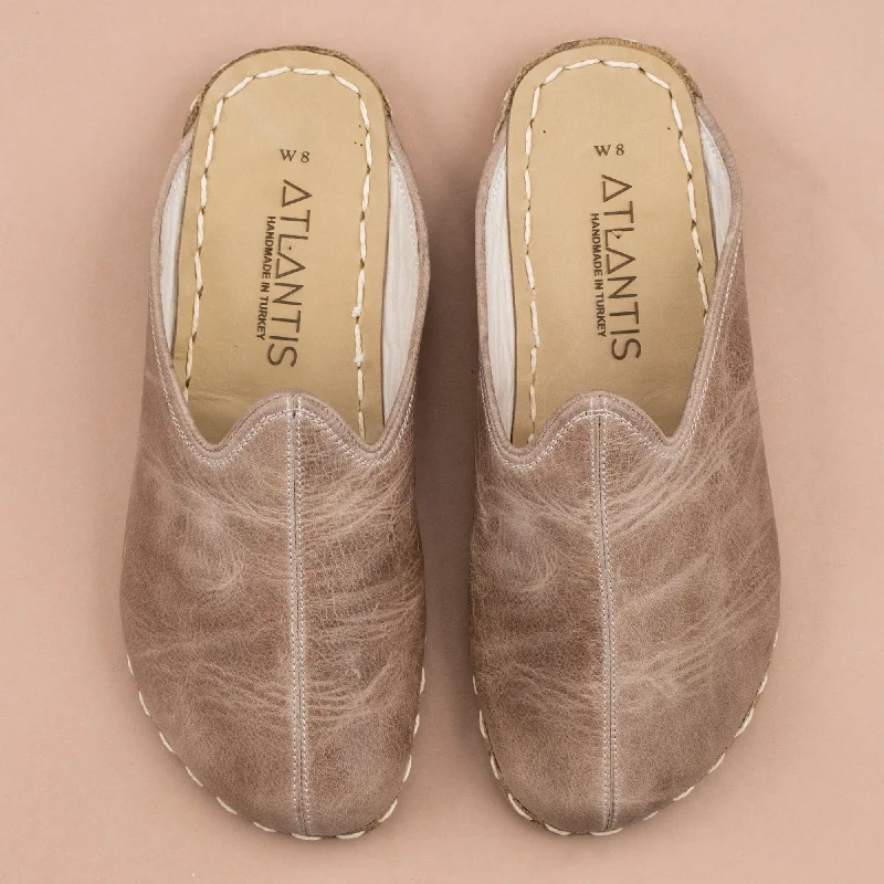 Romantic Detailing Men's Tan Barefoot Slippers