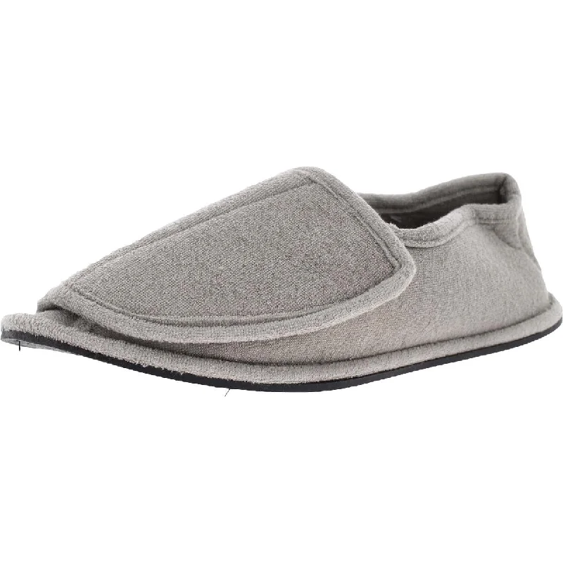 Unique Texture Muk Luks Mens Adjustable Open-Toe  Laceless Indoors Loafer Slippers
