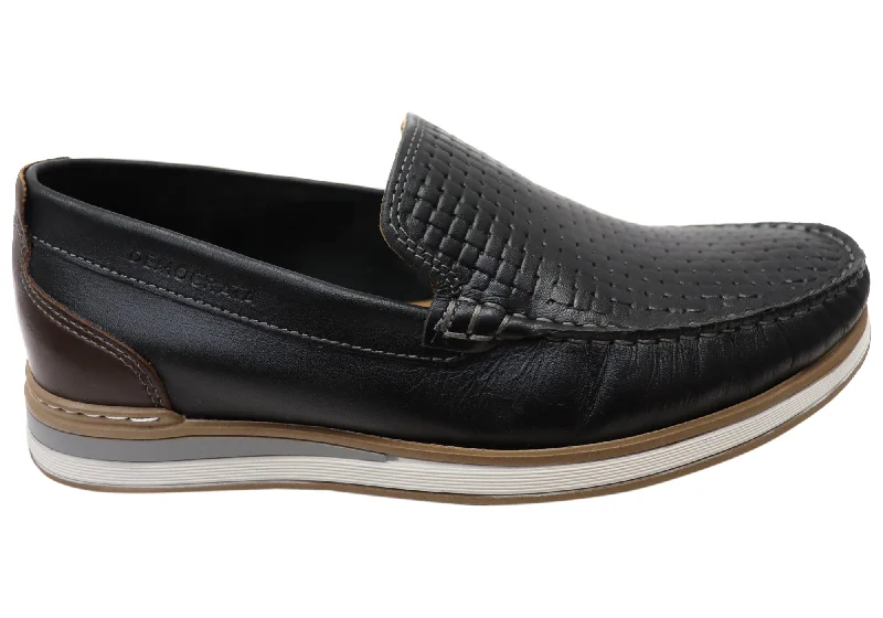 Fashion Focused Democrata Tommy Mens Brazilian Comfortable Leather Loafers Shoes