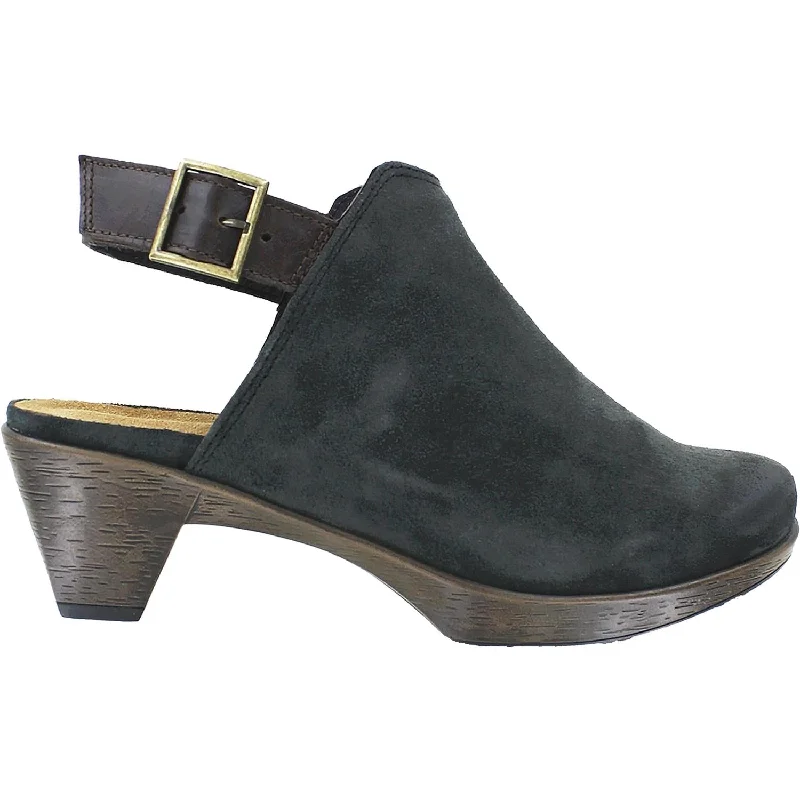 Sleek Finish Women's Naot Upgrade Oily Midnight/Pecan Brown Suede/Leather