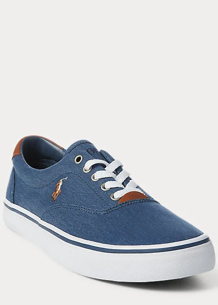 Timeless Beauty Polo Ralph Lauren-Thornton Washed Twill Sneakers - Newport Navy