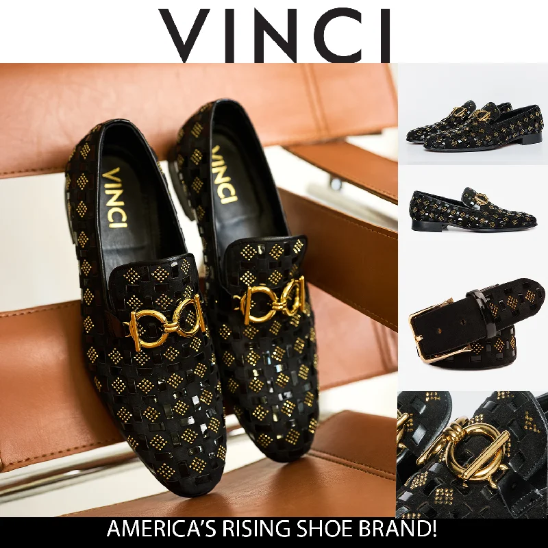 Glam Statement The Vicino Men Shoe Black Bit Dress Loafer