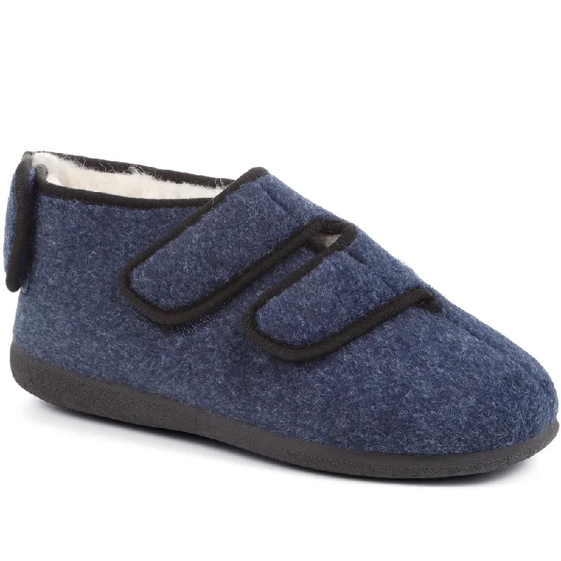 Luxury Statement Extra Wide Fit Adjustable Slippers - ROBERT / 323 120