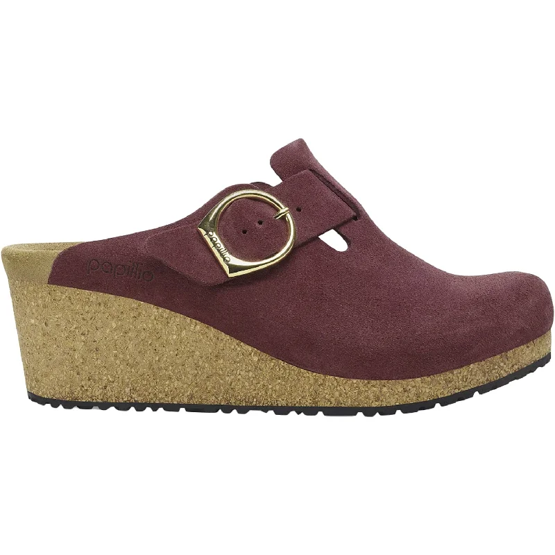 Contemporary Chic Women's Birkenstock Papillio Fanny Berry Crush Suede