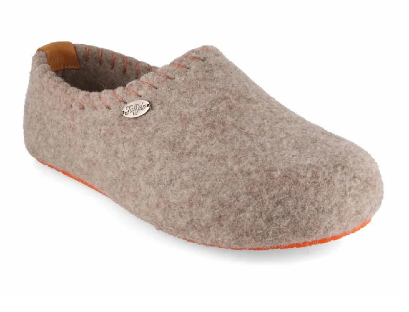 Trendsetting Look Tuffeln® Closed-Heel Slippers with Arch Support «Hauszeit», turf orange