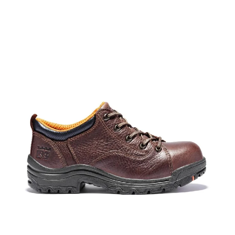 Statement Elegance Women's Titan Alloy-Toe Oxford Work Shoe Brown