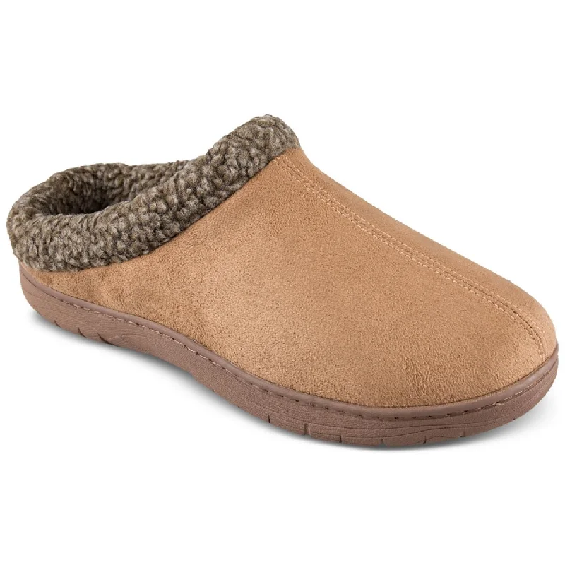 Stylish Detailing Haggar Mens Faux Suede Slip On Loafer Slippers