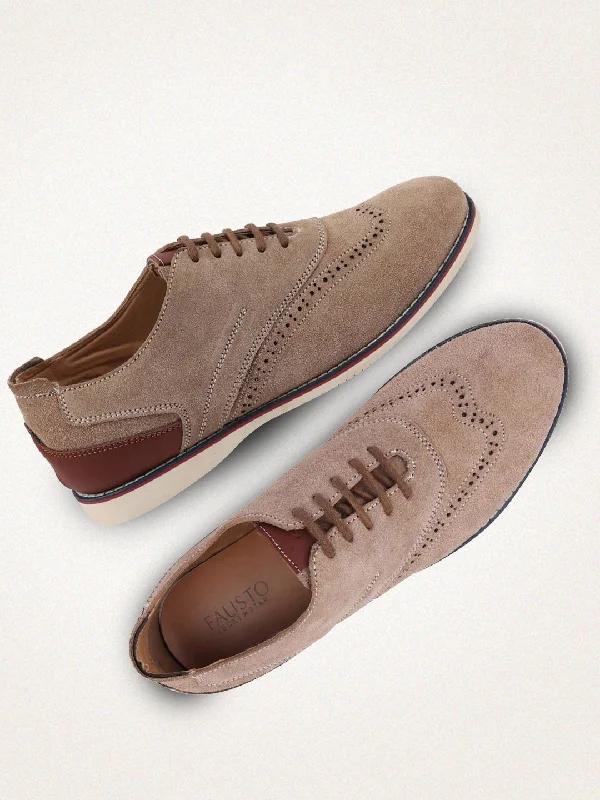 Fashion Focused Men Cheeku Suede Leather Oxford Casual Shoes