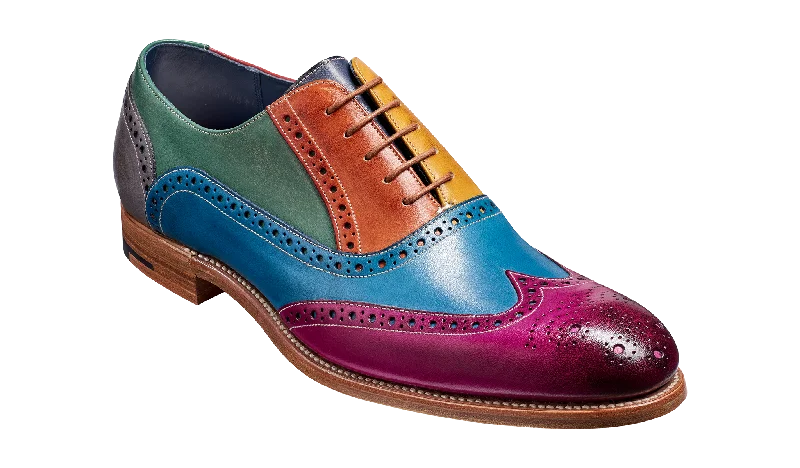 Bold Flair Barker Valiant Full Brogue Oxford Shoe - Multicoloured Hand Painted