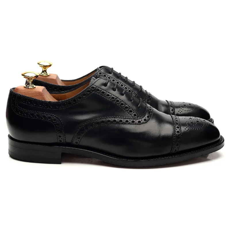 Rich Aesthetic Charles Tyrwhitt Black Leather Oxford Brogue UK 8 F