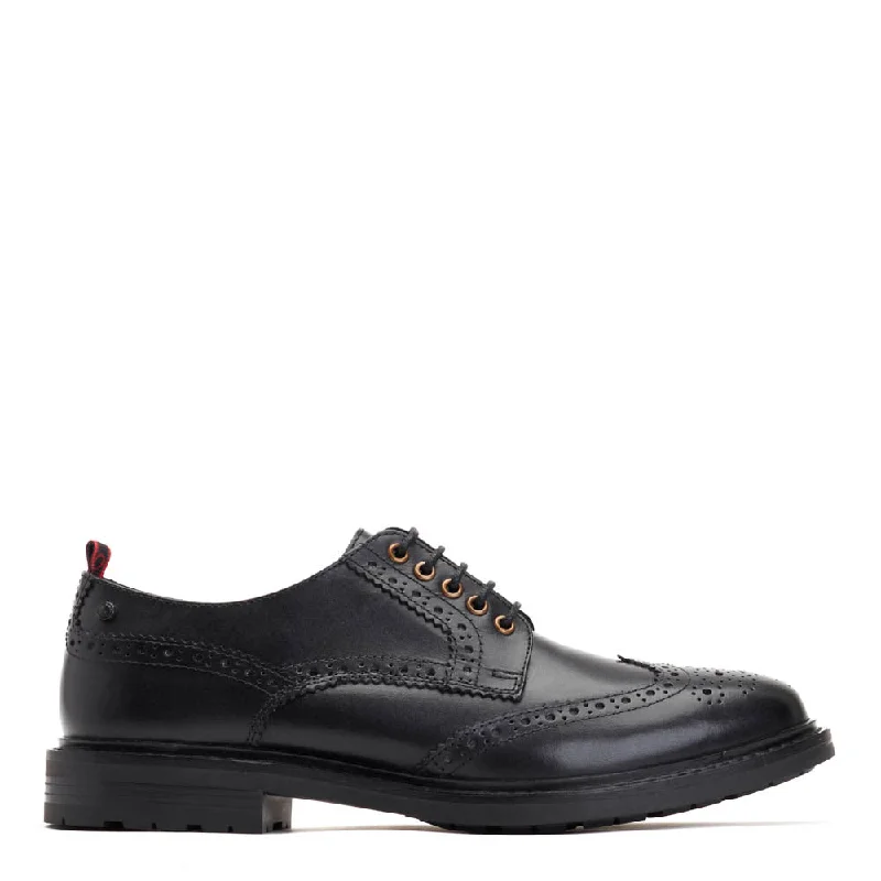 Monochrome Appeal Jagger Waxy Brogue Shoes