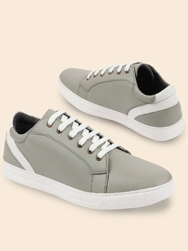 Fashionable Silhouette Men Grey Stylish Lace Up Sneakers