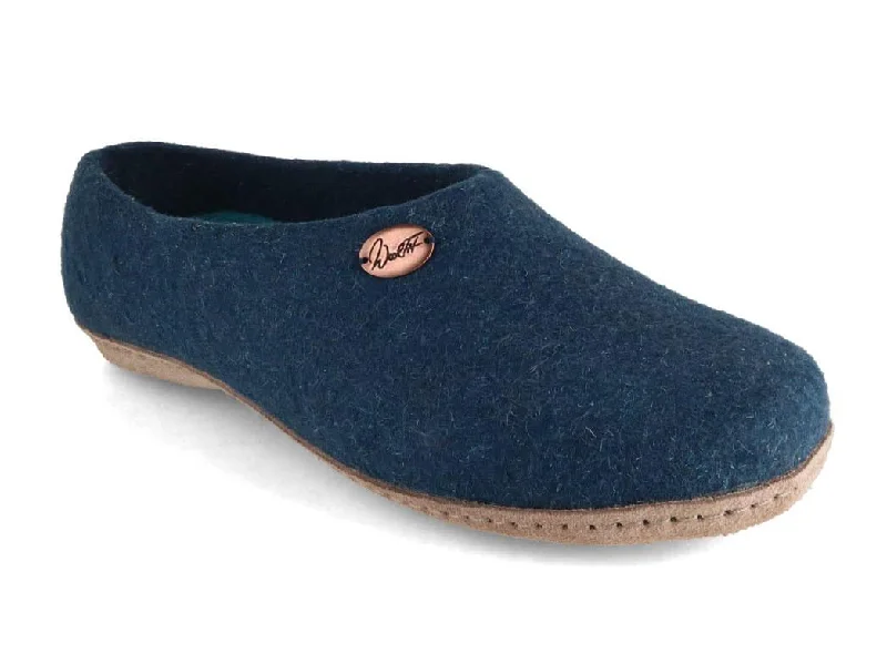 Edgy Sophistication WoolFit® closed heel Felt Clogs | Classic, blue