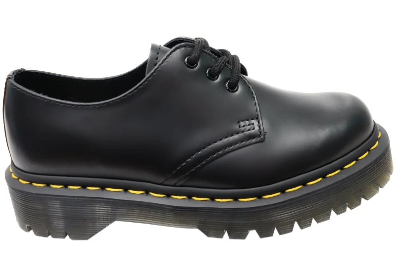 Fashionable Silhouette Dr Martens 1461 Bex Black Smooth Lace Up Comfortable Unisex Shoes