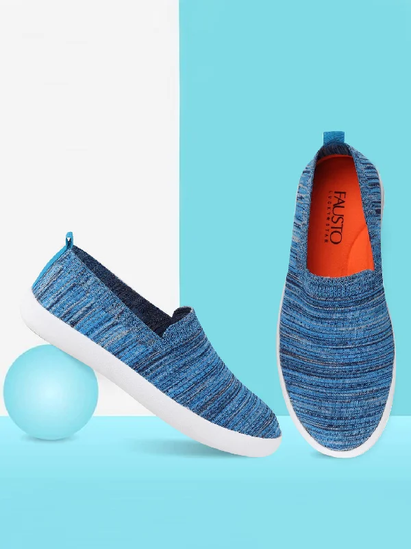 Signature Look Men Sky Blue Casual Slip-On Shoes