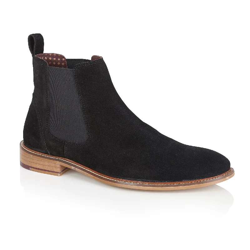 Classic Look Hamilton Suede Chelsea Boot Black