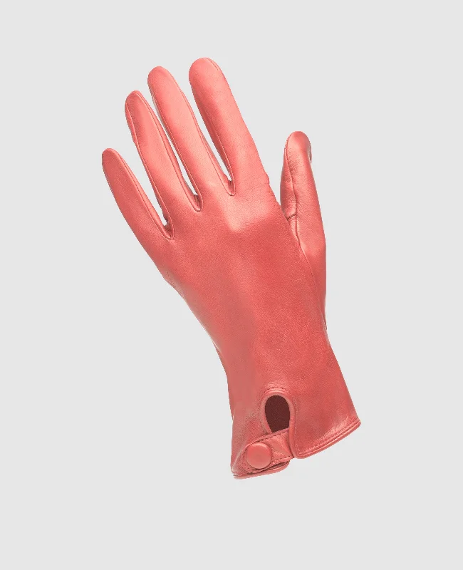 Elegant Accents Gloves with button - Bordeaux