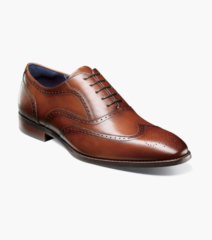 Romantic Detailing Stacy Adams KAINE  Wingtip Oxford - Cognac