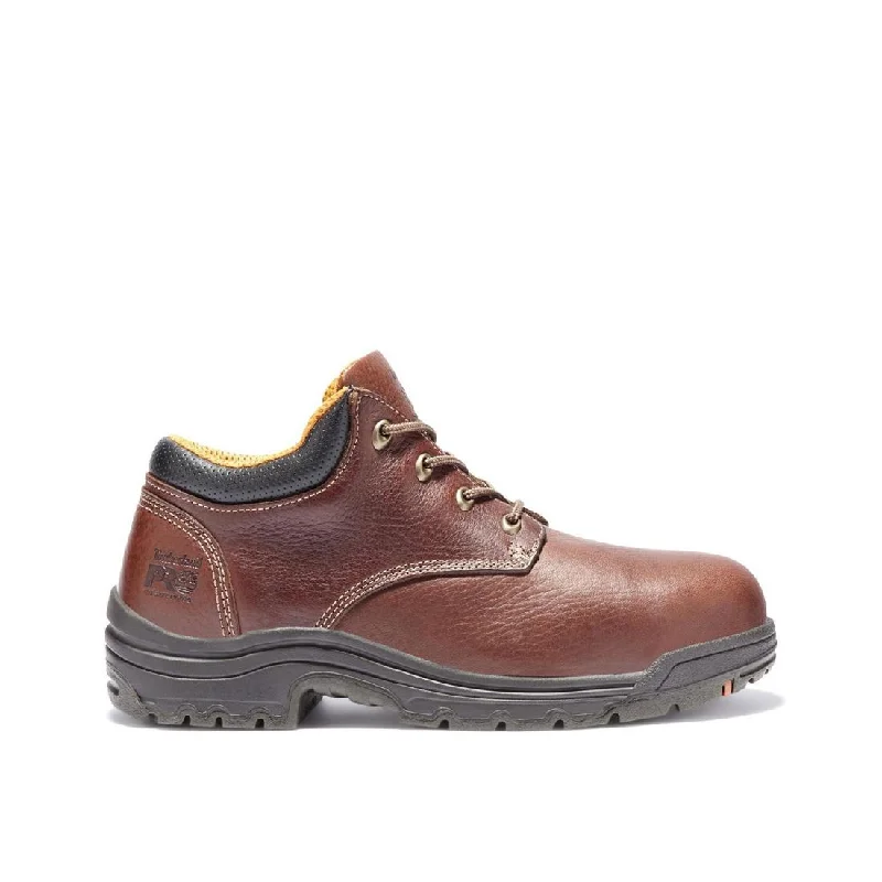 Refined Details Titan Alloy-Toe Oxford Work Shoe Brown