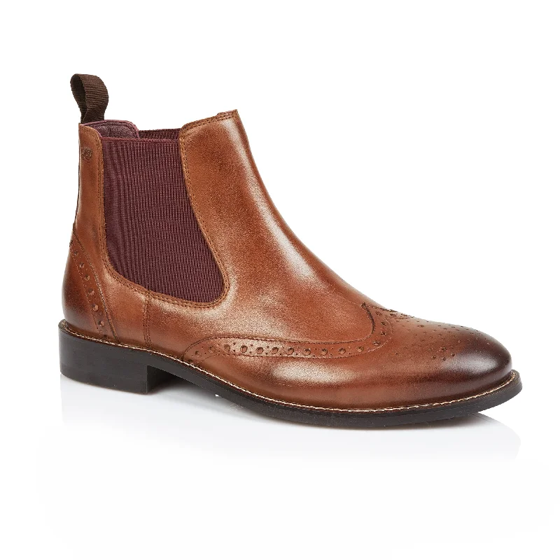 Elegant Patterns Henry Chelsea Boot Chestnut