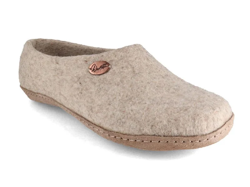Bold Detailing WoolFit® closed heel Felt Clogs | Classic, beige