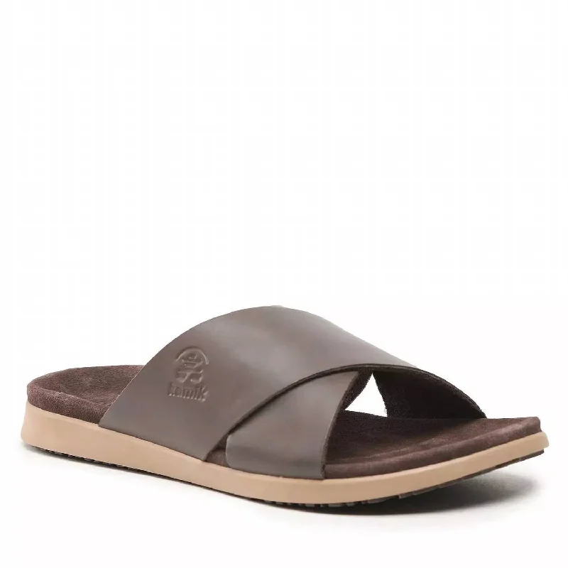 Elevated Design Men's Marty Cross Slippers In Mocha