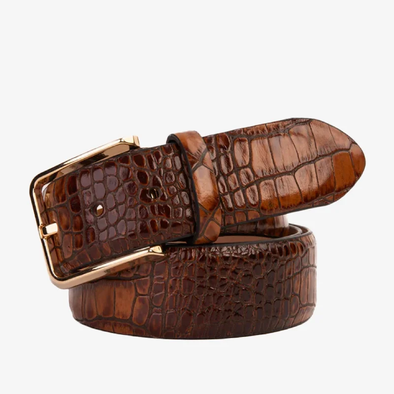 Opulent Design The Monaco Brown Leather Belt
