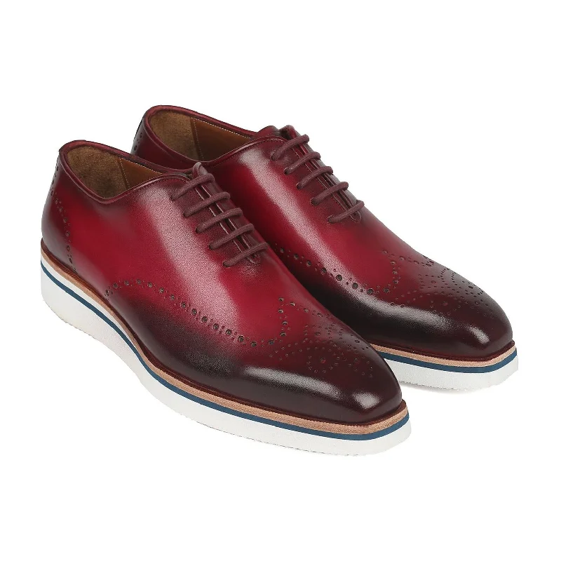 Luxe Styling Paul Parkman 188-BRD Men's Shoes Bordeaux Calf-Skin Leather Smart Casual Oxfords (PM6317)
